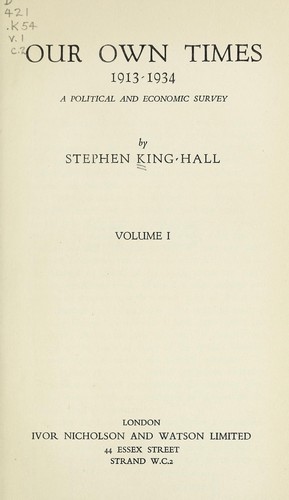 Наше время, 1913–1939 — Стивен Кинг