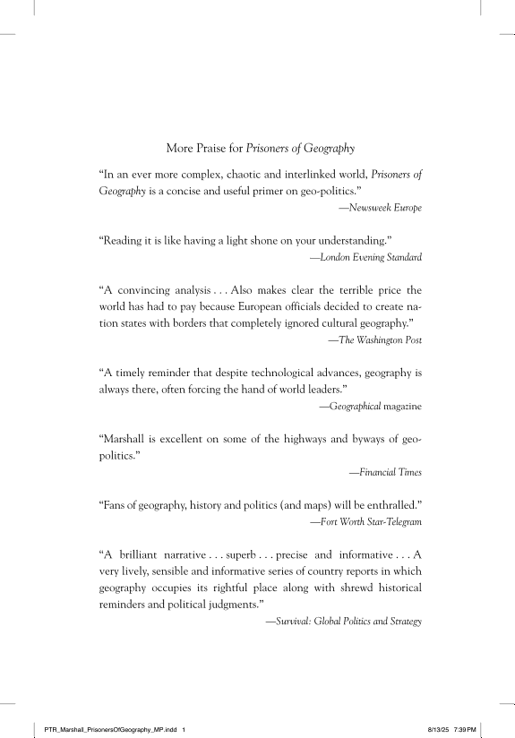 Prisoners of Geography — Tim Marshall