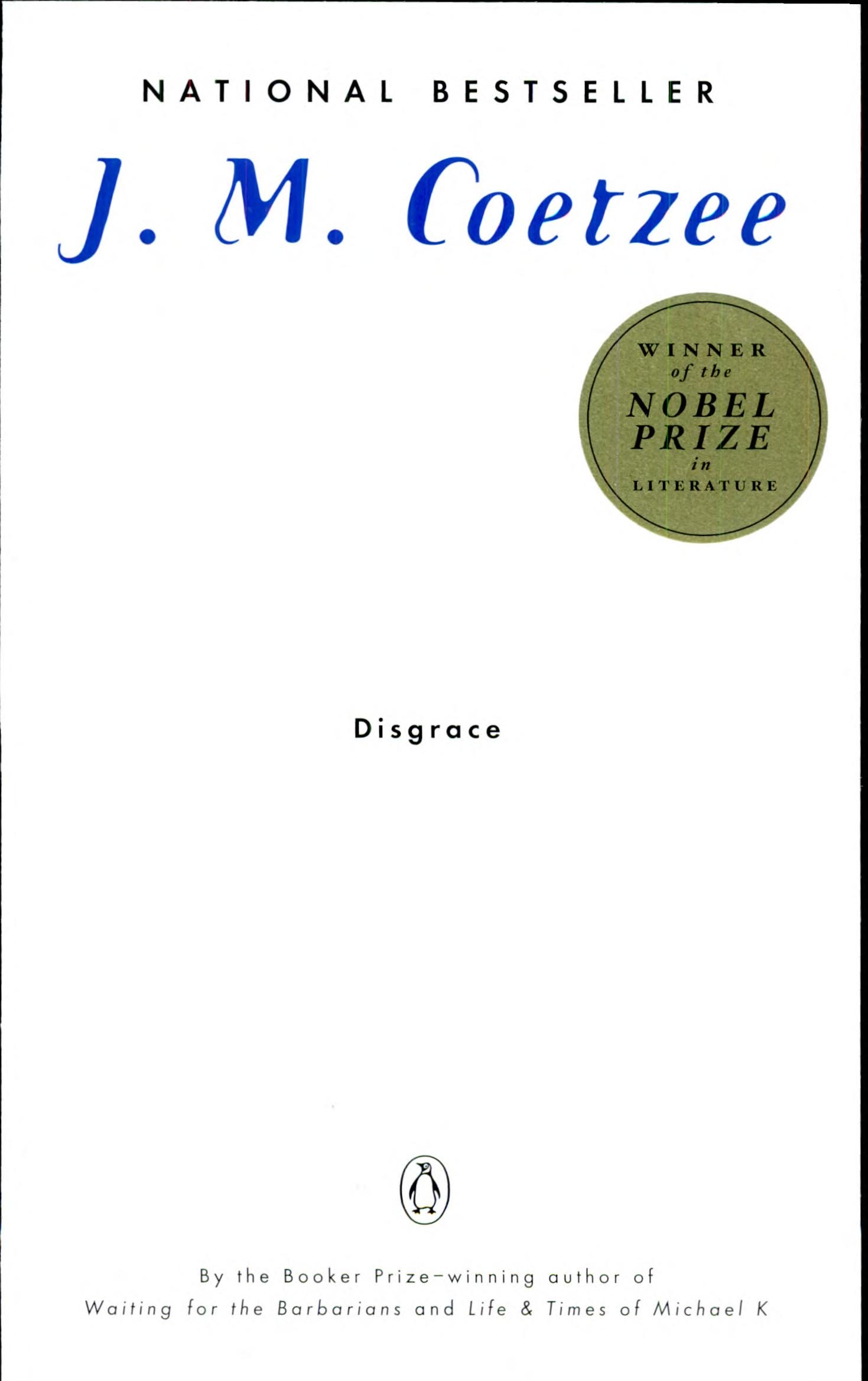 Disgrace by J. M. Coetzee