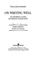 On Writing Well by William Zinsser